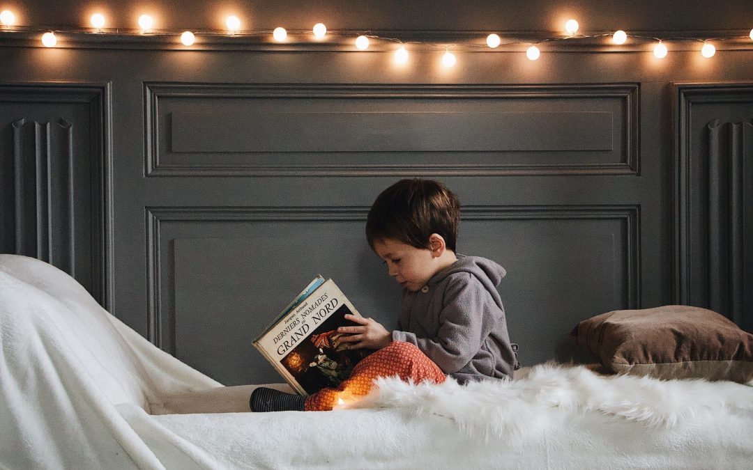 little boy reading